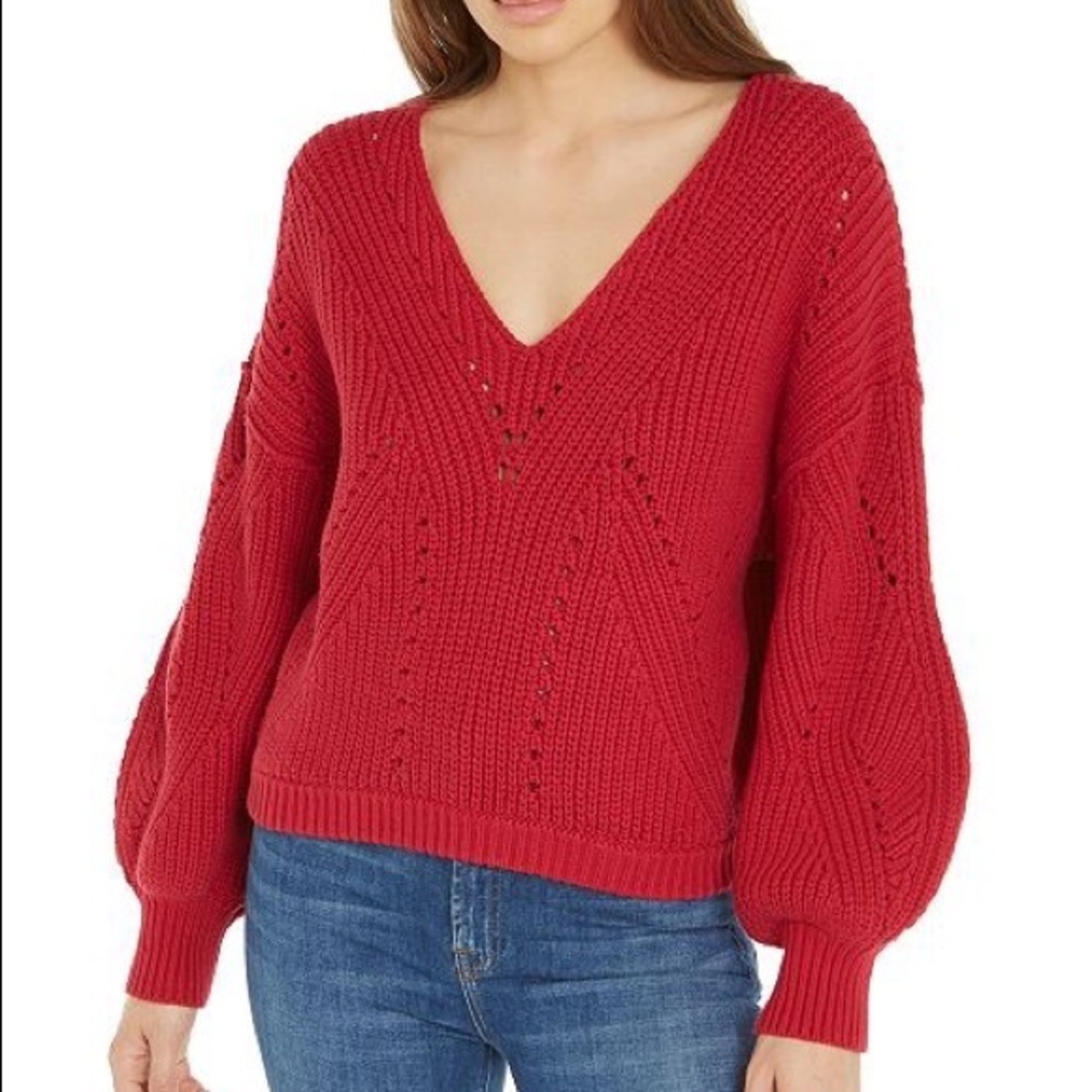 Free People Red Sweater